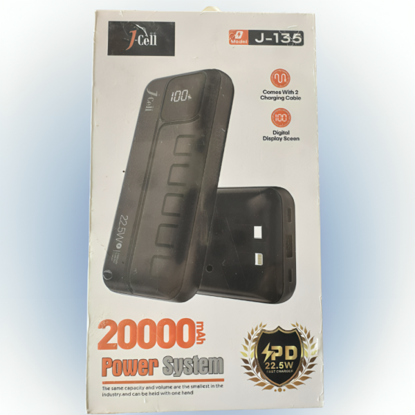 Jcell 20000mAh Powerbank – Super Fast 3.0 Charging 22.5W Output