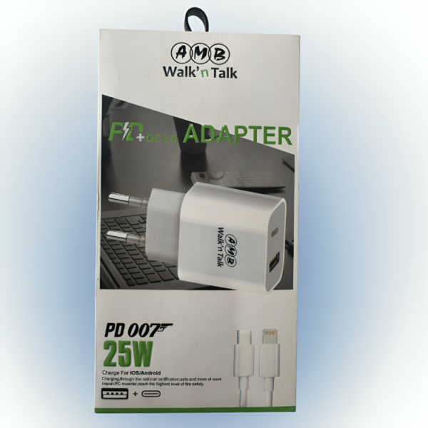 AMB Walk n Talk PD-007 25W Fast Charging Adapter – Power Delivery Support